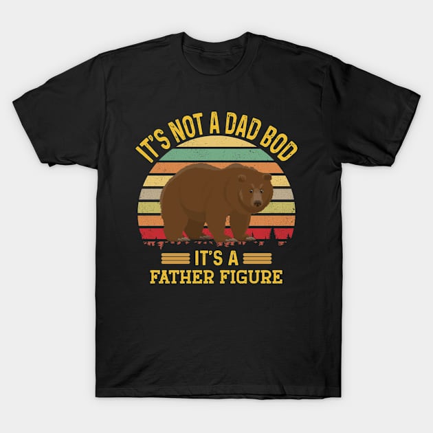 It's Not A Dad Bod It's A Father Figure Funny fathers day T-Shirt by Peter smith